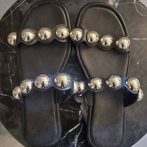 Black statement sandals